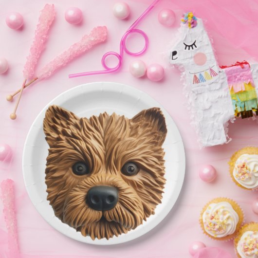 オーストラリアのテリアードッグインスパイア3D ペーパープレート (パーティー)