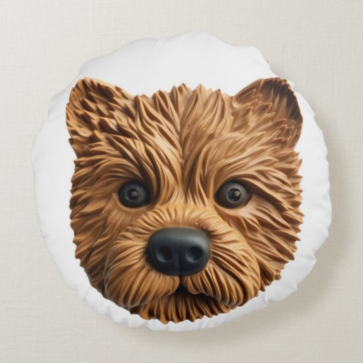 オーストラリアのテリアードッグインスパイア3D ラウンドクッション (裏面)