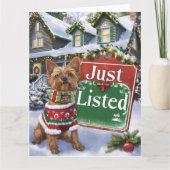 オーストラリアのテリアードッグフェスティバル不動産仲介業者クリスマス カード (正面)