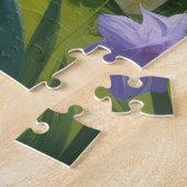 オーストラリアのテリアードッグ絵を描春の花 ジグソーパズル (側面)