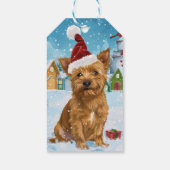 オーストラリアのテリア冬のワンダーランドクリスマス ギフトタグ (裏面)