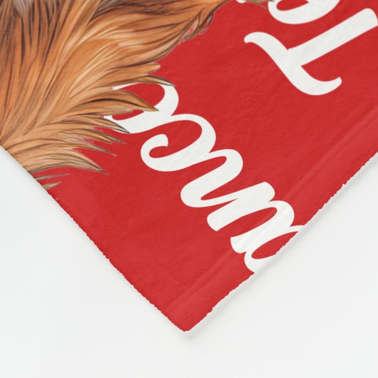 オーストラリアのテリア犬の名前のパターン（の模様が）あるクリスマス フリースブランケット (角)