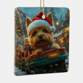 オーストラリアのテリア犬ローラーコースターのクリスマス セラミックオーナメント (右)