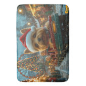 オーストラリアのテリア犬ローラーコースターのクリスマス バスマット (正面縦)