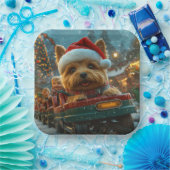 オーストラリアのテリア犬ローラーコースターのクリスマス ペーパープレート (パーティー)