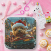 オーストラリアのテリア犬ローラーコースターのクリスマス ペーパープレート (パーティー)