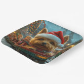 オーストラリアのテリア犬ローラーコースターのクリスマス ペーパープレート (傾斜あり)