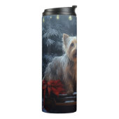 オーストラリアのテリア雪そりのクリスマスデコール タンブラー (回転左)