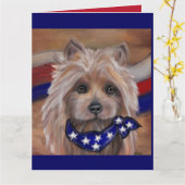 オーストラリアのテリア カード (黄色い花)