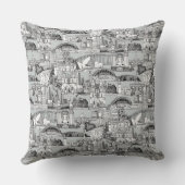 オーストラリアのトイレデジュイモノクロ クッション (裏面)