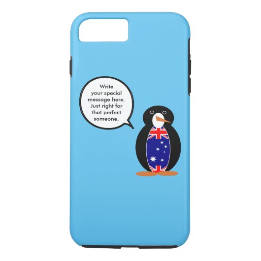 オーストラリアのトーキング ミセス ペンギン - カスタマイズ可能 Case-Mate iPhoneケース (裏面)
