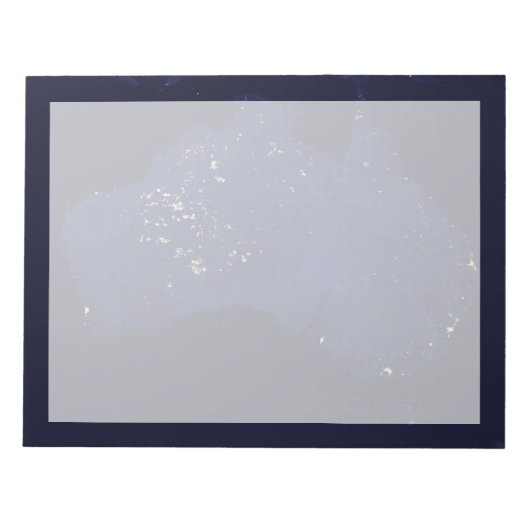 オーストラリアのナイトライトを衛星。 ノートパッド (正面)