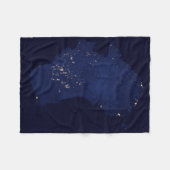 オーストラリアのナイトライトを衛星。 フリースブランケット (正面(横))