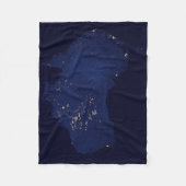 オーストラリアのナイトライトを衛星。 フリースブランケット (正面)