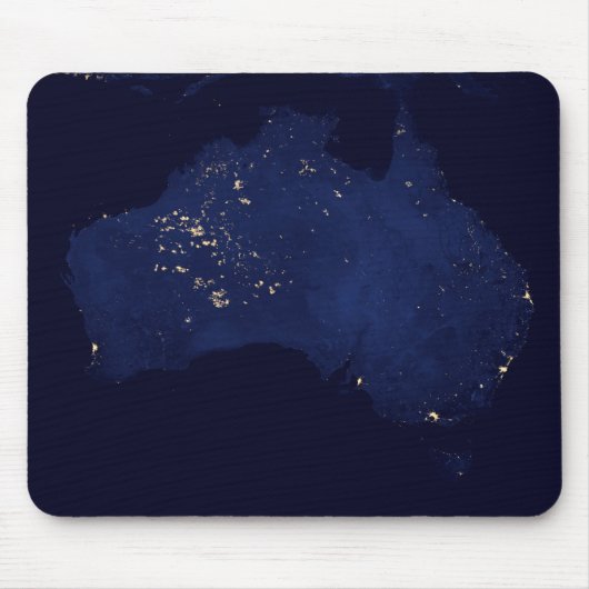 オーストラリアのナイトライトを衛星。 マウスパッド (正面)