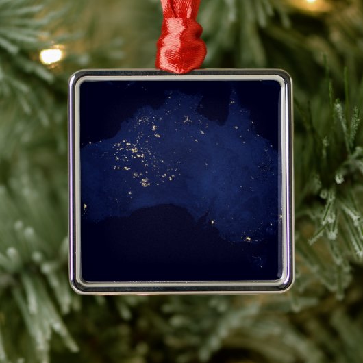 オーストラリアのナイトライトを衛星。 メタルオーナメント (ツリー)