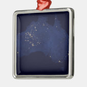 オーストラリアのナイトライトを衛星。 メタルオーナメント (左)