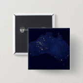 オーストラリアのナイトライトを衛星。 缶バッジ (正面&裏面)