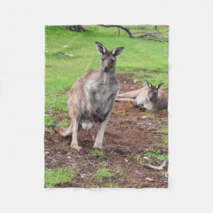オーストラリアのバックKangaroo、小フリースブランケット。 フリースブランケット