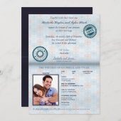 オーストラリアのパスポートの(描写される)結婚式招待状 招待状 (正面/裏面)