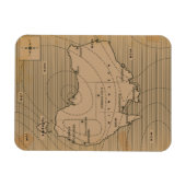 オーストラリアのビンテージ天気図 マグネット (横)