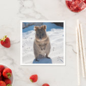 オーストラリアのビーチでカワイイと幸せ スタンダードカクテルナプキン (インサイチュ)