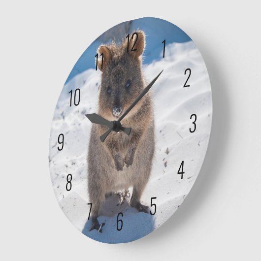 オーストラリアのビーチでカワイイと幸せ ラージ壁時計 (傾斜)