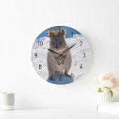 オーストラリアのビーチでカワイイと幸せ ラージ壁時計 (ホーム)