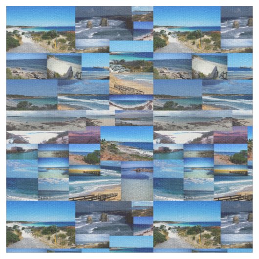 オーストラリアのビーチの写真集 ファブリック (クローズアップ)