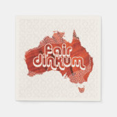 オーストラリアのフェアディンカム スタンダードカクテルナプキン (正面)