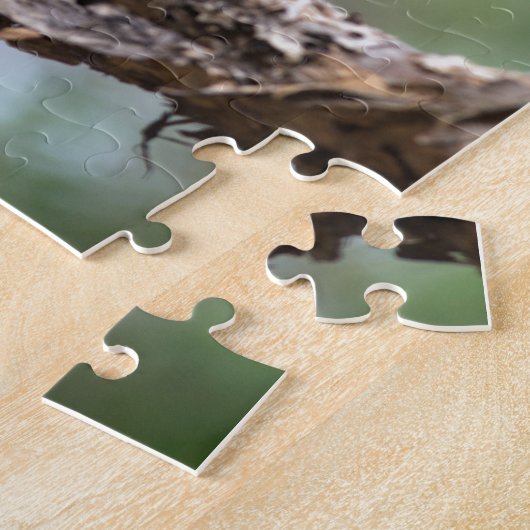 オーストラリアのフレイザー島で笑うコカブラ ジグソーパズル (側面)