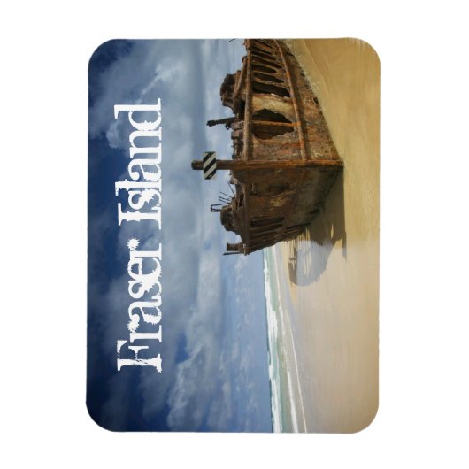 オーストラリアのフレーザー島、S.S.マヘノの難破船 マグネット (縦)