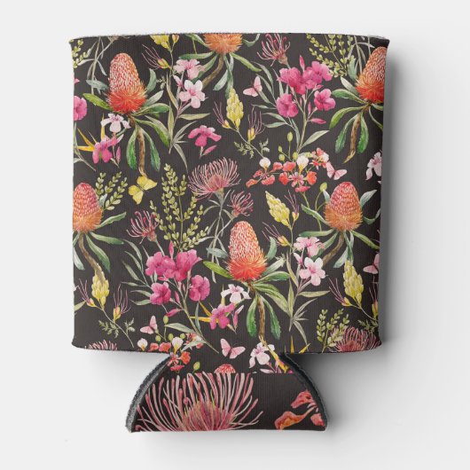 オーストラリアのフローラ:熱帯水色融合 缶クーラー (正面)