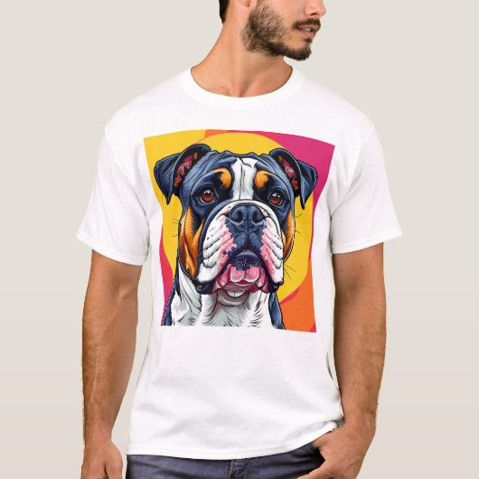 オーストラリアのブルドッグ犬 Tシャツ (正面)