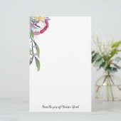 オーストラリアのブーケフローラの水色 便箋 (スタンド正面)