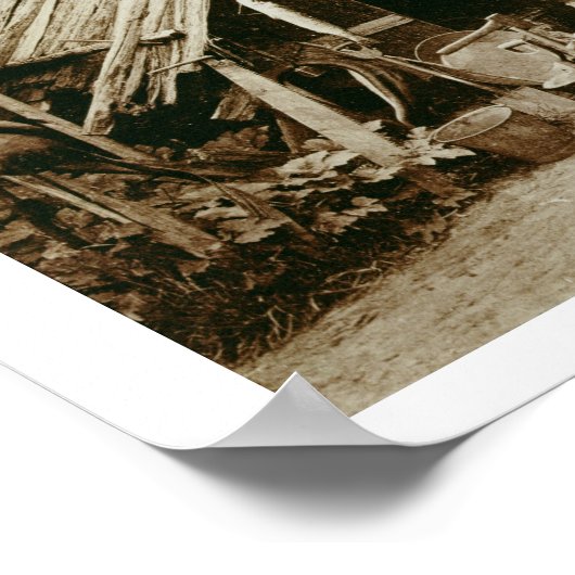 オーストラリアのプロスペクター， c.1880s （セピア写真） ポスター (角)