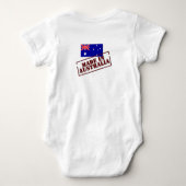 オーストラリアのベビーのワイシャツで作られる ベビーボディスーツ (裏面)