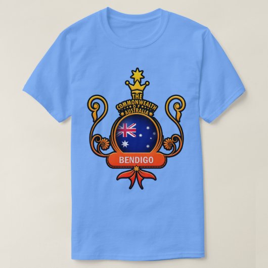 オーストラリアのベンディゴ愛好家の国旗 Tシャツ (デザイン正面)