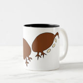 オーストラリアのペトログリフ鳥卵と鳥 ツートーンマグカップ (正面右)