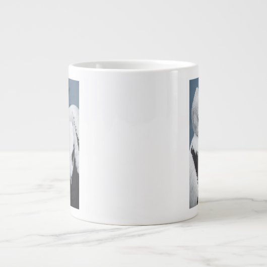 オーストラリアのペリカンのクローズアップ ジャンボコーヒーマグカップ (正面)