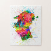オーストラリアのペンキは地図をはねかけます ジグソーパズル (縦)