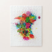 オーストラリアのペンキは地図をはねかけます ジグソーパズル (縦)