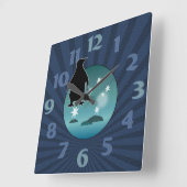 オーストラリアのペンギンアイコン柱時計 スクエア壁時計 (傾斜)