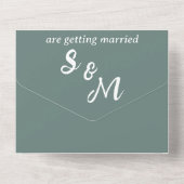 オーストラリアのボタニカル・ワタリア オールインワン招待状 (裏面)