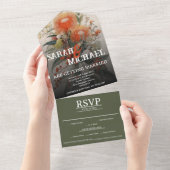 オーストラリアのボタニカル・ワタリア オールインワン招待状 (貼ってはがせる)