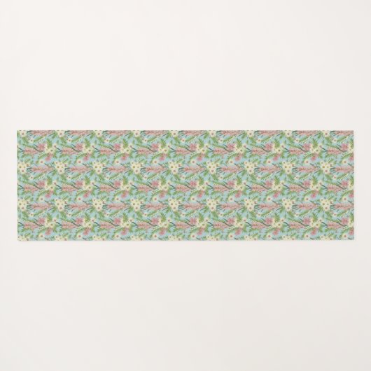 オーストラリアのボトルブラシカントリーガーデンブルーヨガマ ヨガマット (裏面(横))