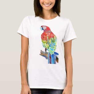 オーストラリアのマカオパロットウォーター色アートTシャツ Tシャツ