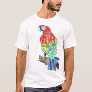 オーストラリアのマコーオウム水彩画Tシャツ Tシャツ