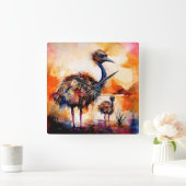 オーストラリアのマザーエムとシック スクエア壁時計 (ホーム)