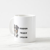 オーストラリアのママ愛&毛皮かわいいオーストラリアの羊飼いマグ コーヒーマグカップ (正面左)